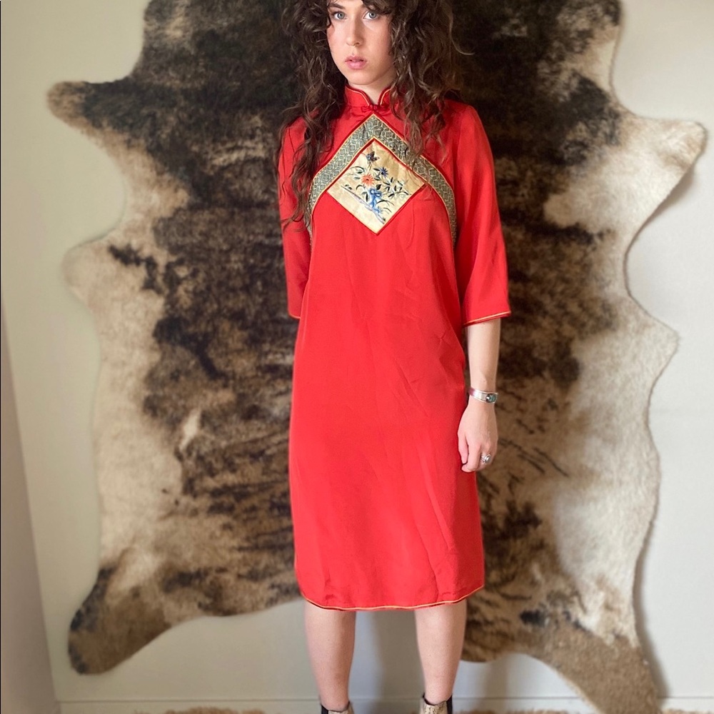 chinese red dress